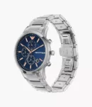 Emporio Armani Men's AR11458 Rose Gold-Tone Stainless Steel and Blue Leather Watch